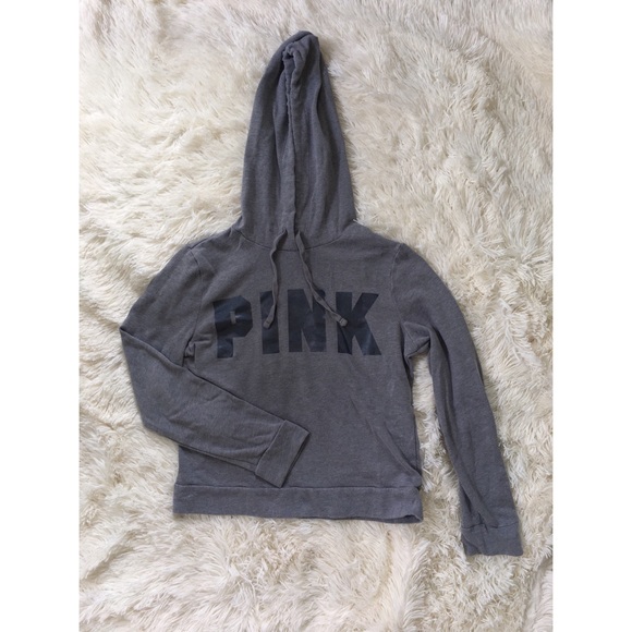 PINK Victoria's Secret Tops - PINK grey hoodie
